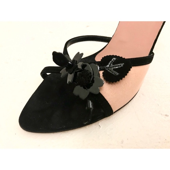 PRADA Like NEW Ankle Strap Peep Toe Heels - Picture 2 of 8